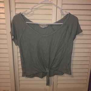cute green cropped top small